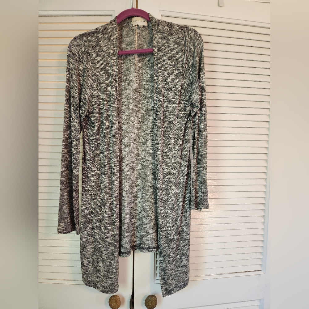 Olive & Oak Open Front Black/Grey Cardigan Size: XL